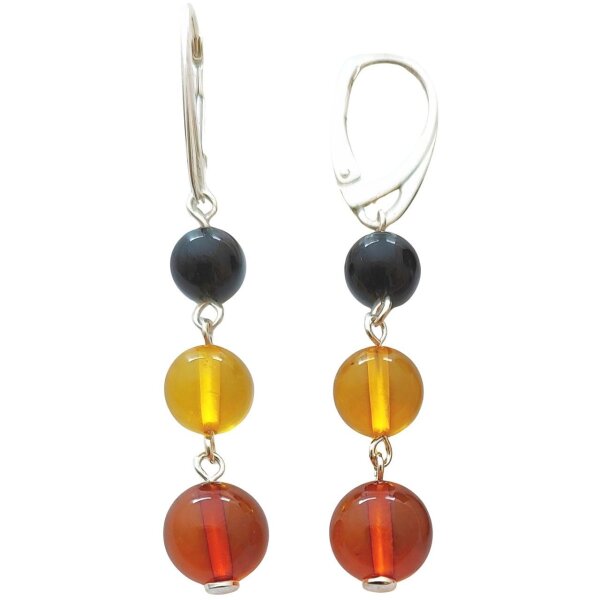 Gehänge "3 barocke Kugeln", Bernstein, ES