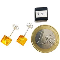 Stecker, Würfel ca. 7 mm, Bernstein, ES