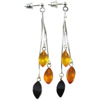 Gehänge "3 facettierte Steine", Bernstein, ES