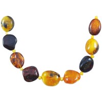 Kette, Bernstein, ca. 62 cm