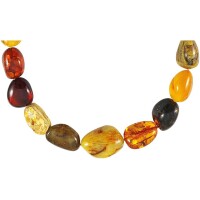 Kette, Bernstein, ca. 72 cm