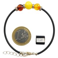 Armband, Bernstein auf Kautschuk