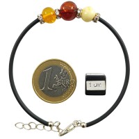 Armband, Bernstein auf Kautschuk