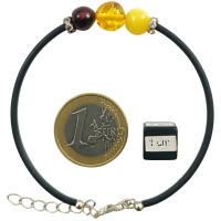 Armband, Bernstein auf Kautschuk