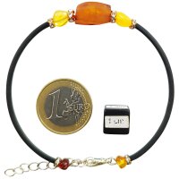 Armband, Bernstein auf Kautschuk