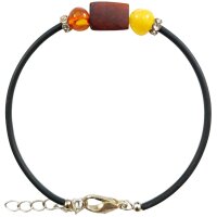 Armband, Bernstein auf Kautschuk