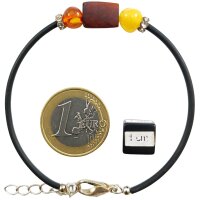 Armband, Bernstein auf Kautschuk