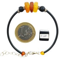 Armband, Bernstein auf Kautschuk