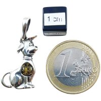 Anhänger "Hund", Bernstein, ES