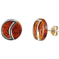 Stecker "Mond" ca.d 12 mm, Bernstein, ES