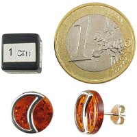 Stecker "Mond" ca.d 12 mm, Bernstein, ES