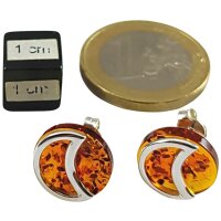 Stecker "Mond" ca.d 12 mm, Bernstein, ES