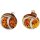 Stecker "Mond" ca.d 12 mm, Bernstein, ES