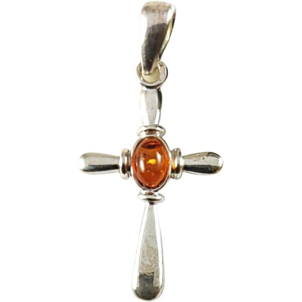 Anhänger "Kreuz", Bernstein, ES