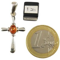 Anhänger "Kreuz", Bernstein, ES