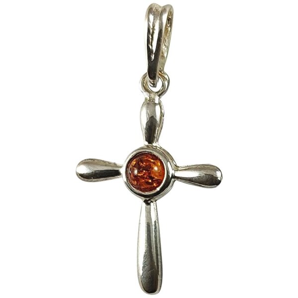 Anhänger "Kreuz", Bernstein, ES