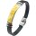 Armband, Bernstein "Mosaik ca. 4,1 x 1,1 cm" auf Leder